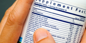 100% Daily Value Supplement Fact Nutrition Label