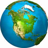 Earth showing North America