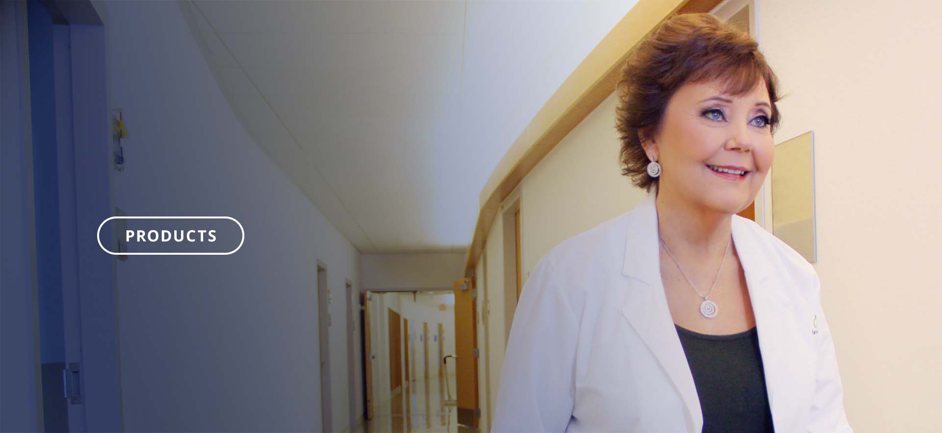 Dr. McCord wearing lab coat